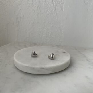 Puffy Heart Stud Earrings