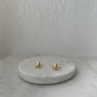 Puffy Heart Stud Earrings